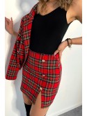 Red and green checkered mini skirt 80077 - Online store - Boutique